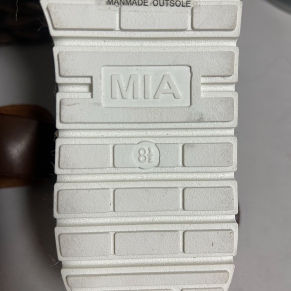 Mia Kiera Brown Vegan Leather Strappy Espadrille Platform Sandal Size 8.5 - Picture 10 of 10